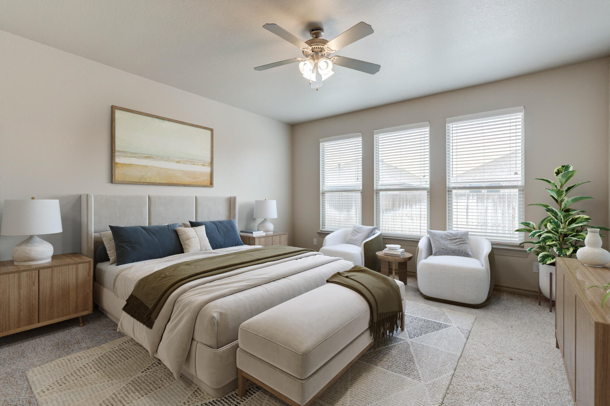 7614 62nd Street Lubbock, TX 79407 - Photo 4 of 54 a bedroom with bed couch and window