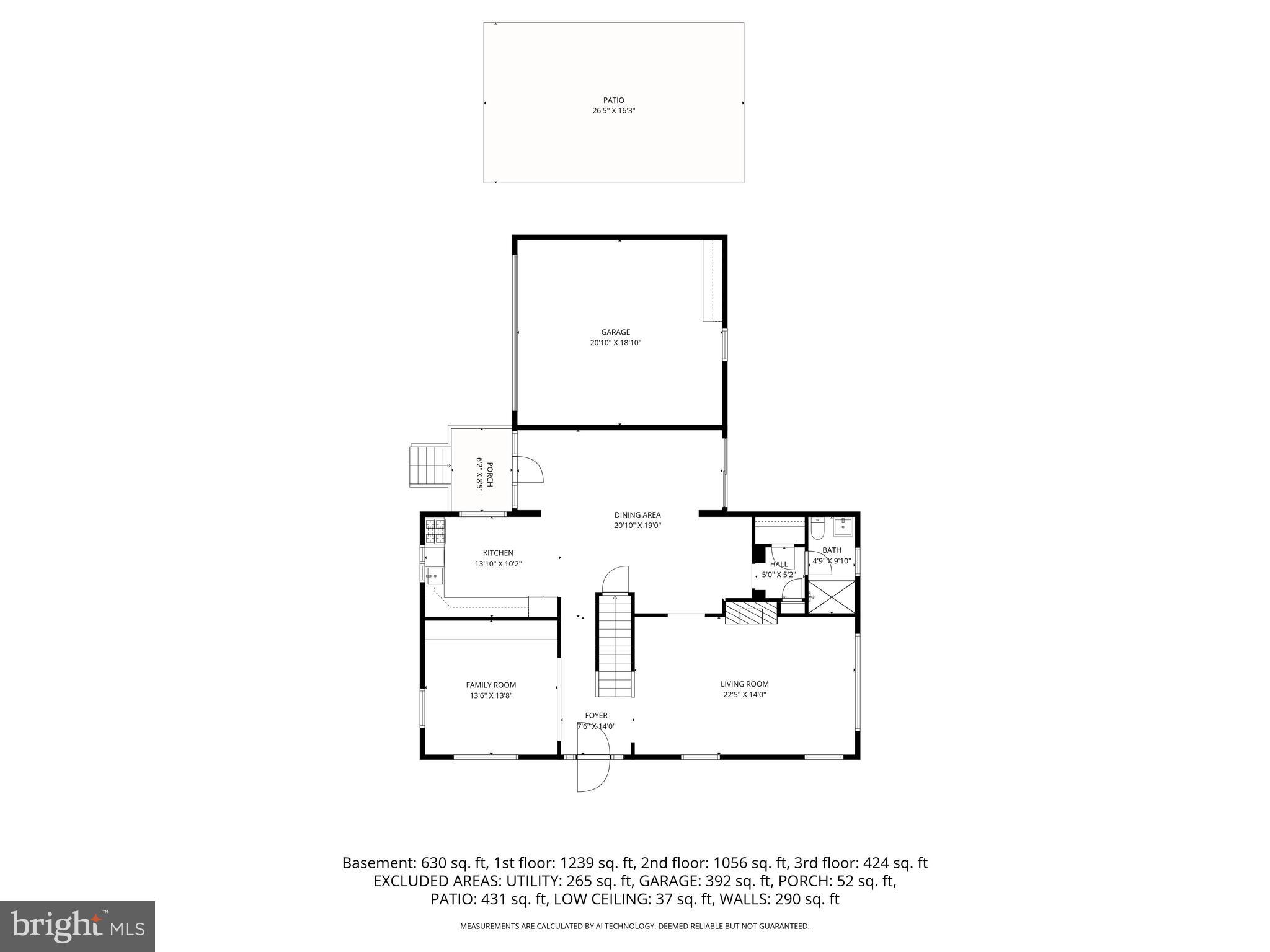 5700 Greenleaf Road Baltimore, MD 21210 - Photo 39 of 42 First floor floorplan