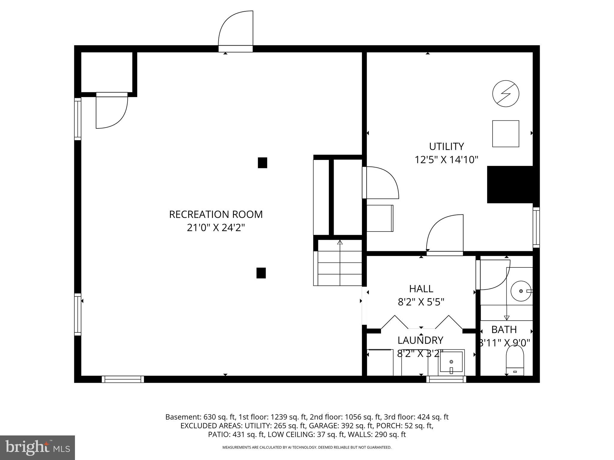 5700 Greenleaf Road Baltimore, MD 21210 - Photo 42 of 42 Basement floorplan