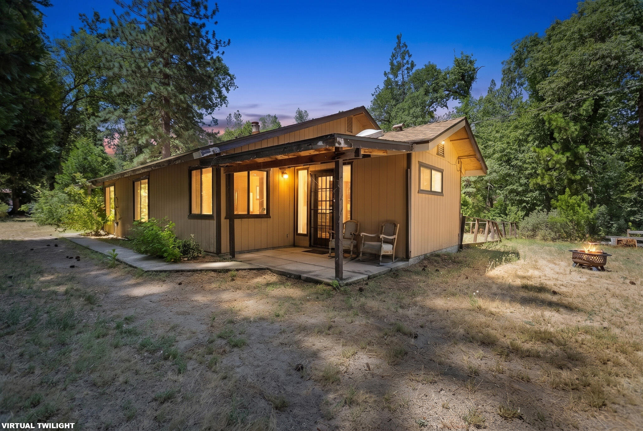 45000 Manter Meadow Road California Hot Springs, CA 93207 - Photo 31 of 38 51 Backyard Patio Virtual Twilight