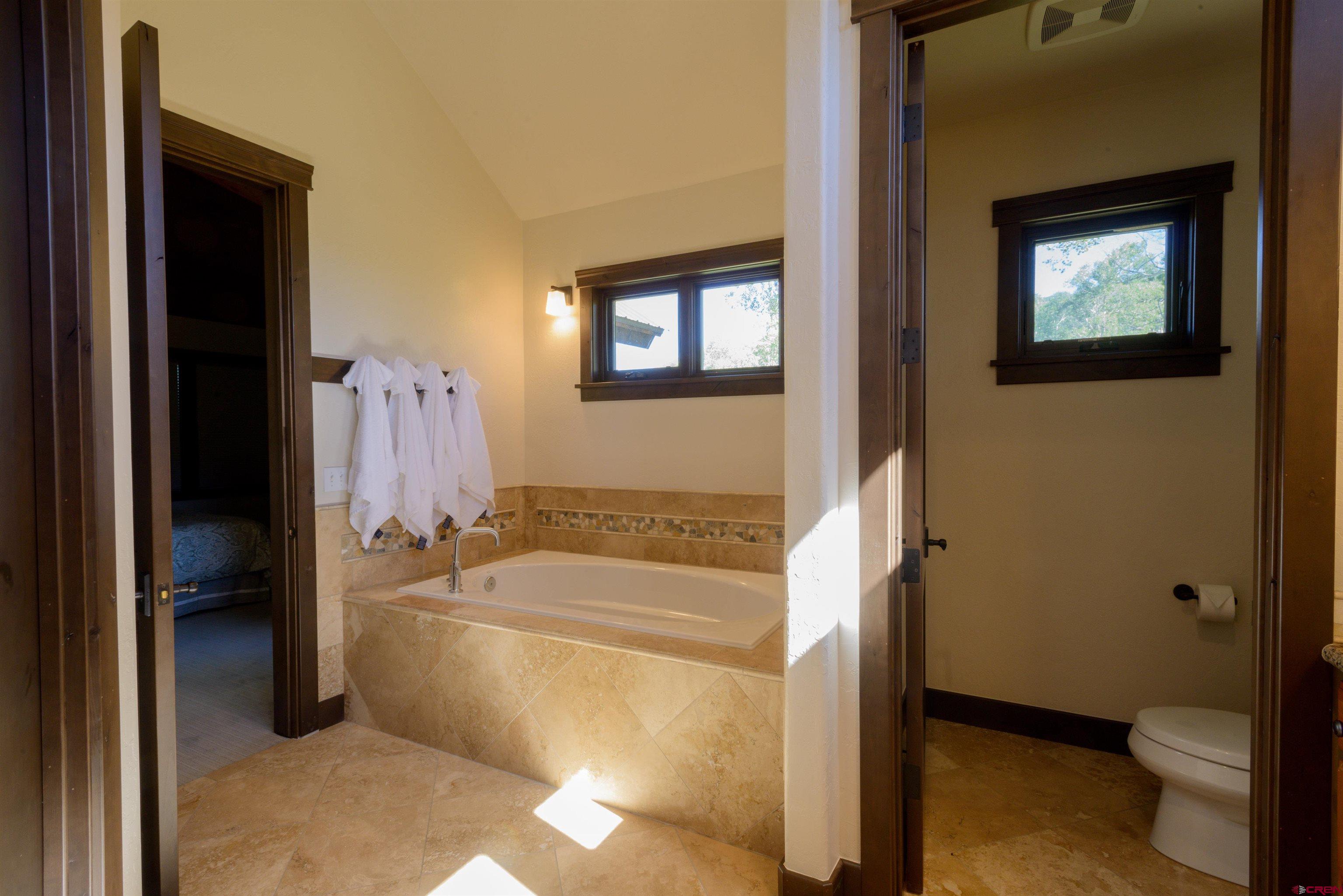 660 Lower Highlands Road Crested Butte, CO 81224 - Photo 21 of 31 a bathroom with a tub a toilet and a sink