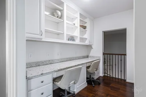a view of cabinets and wooden floor