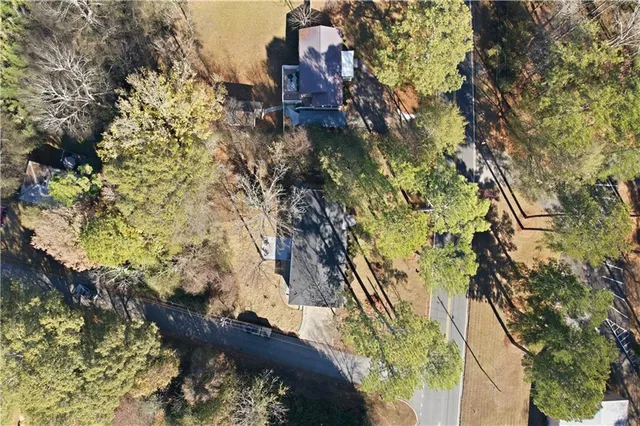 an aerial view of multiple house