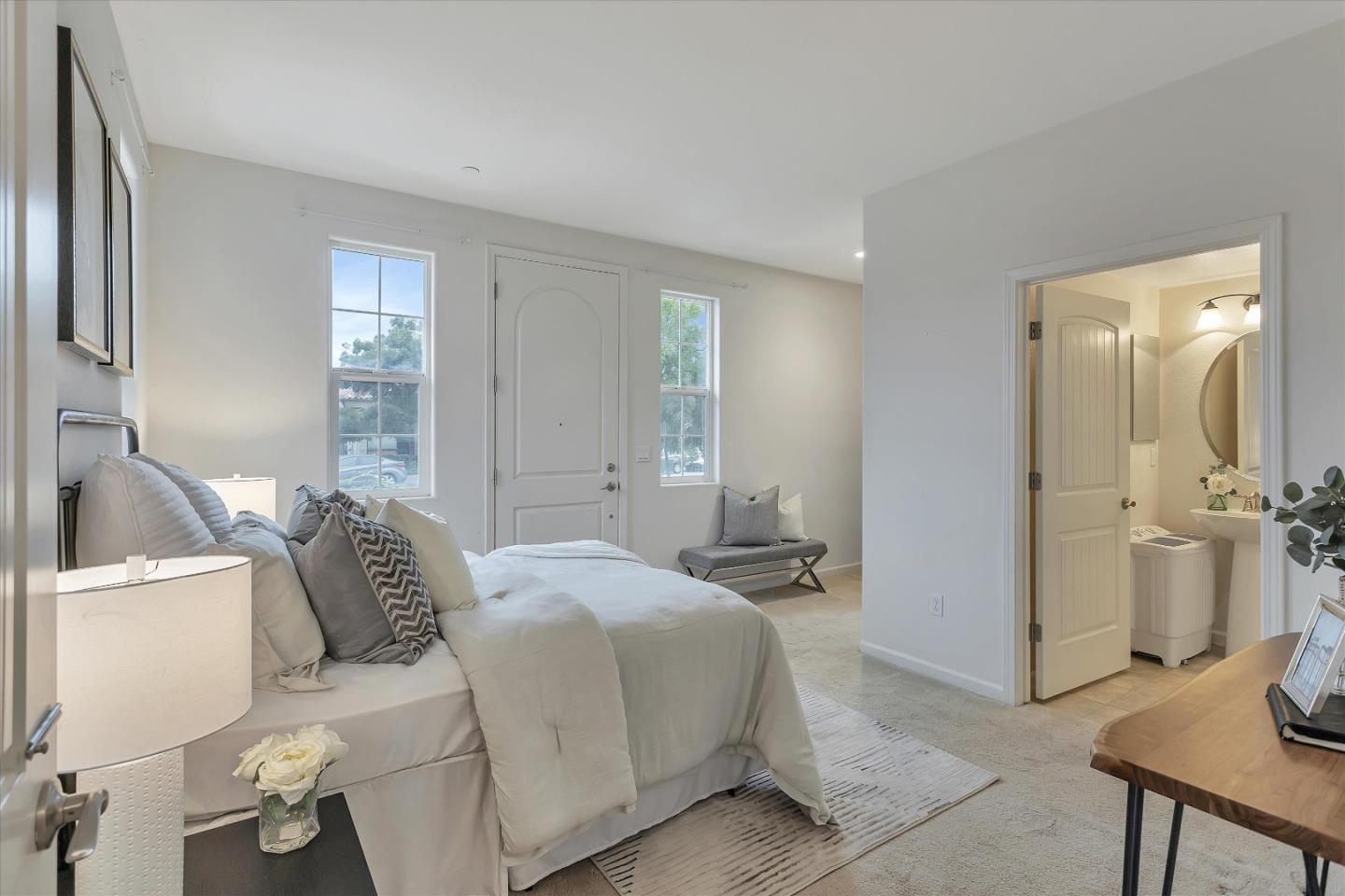 5814 Riley Way Newark, CA 94560 - Photo 22 of 46 a bedroom with a bed and a window