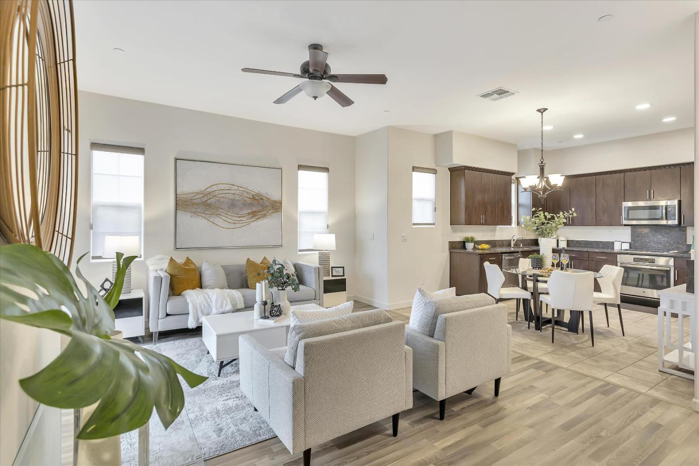 5814 Riley Way Newark, CA 94560 - Photo 5 of 46 a living room with furniture kitchen view and a large window