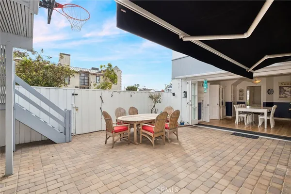 a outdoor space with furniture