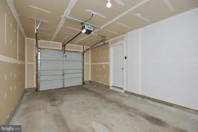 a view of room with garage