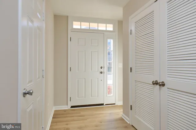 a view of a room that has a window in it