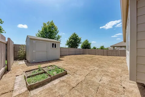 a backyard of a house