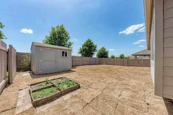a backyard of a house
