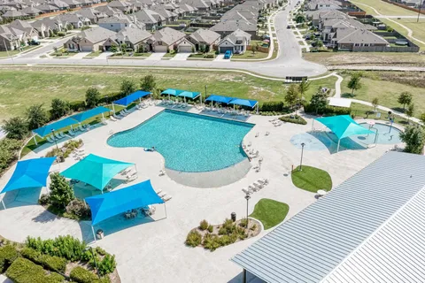 a view of an outdoor space and swimming pool