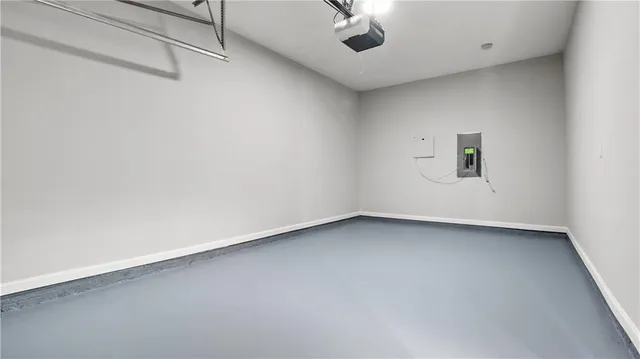 a view of a room that has a window in it