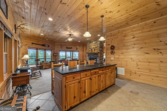 a balcony with wooden floor