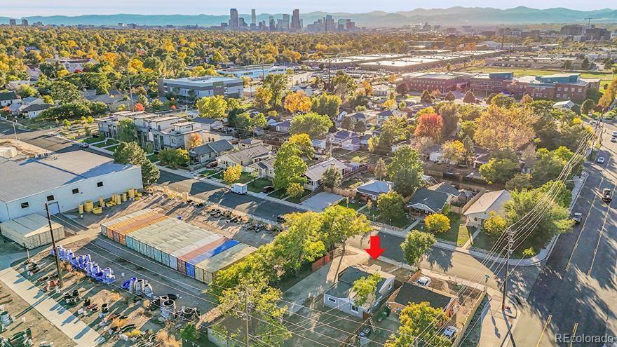 3984 Cook Street Denver, CO 80205 - Photo 26 of 34 an aerial view of residential houses with outdoor space