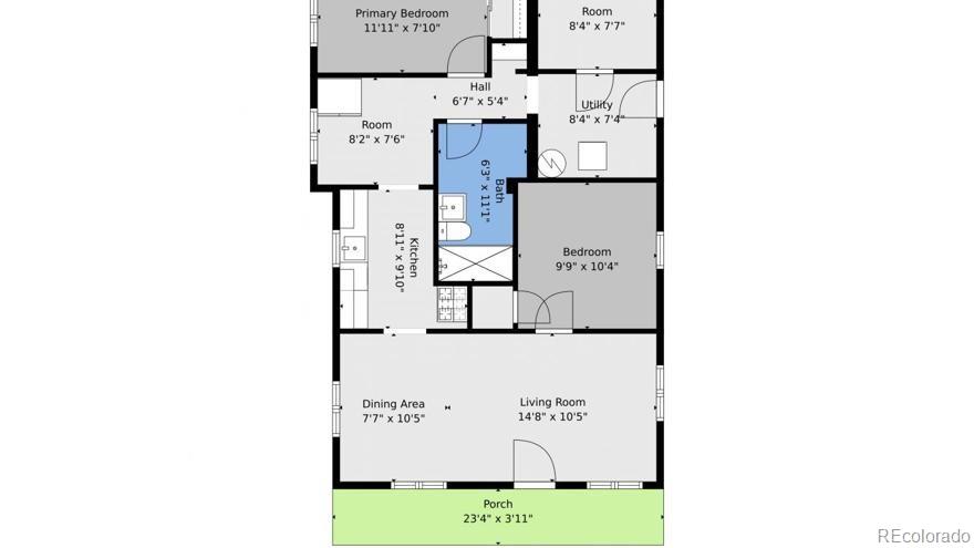 3984 Cook Street Denver, CO 80205 - Photo 34 of 34 a picture of a bench in front of a wall