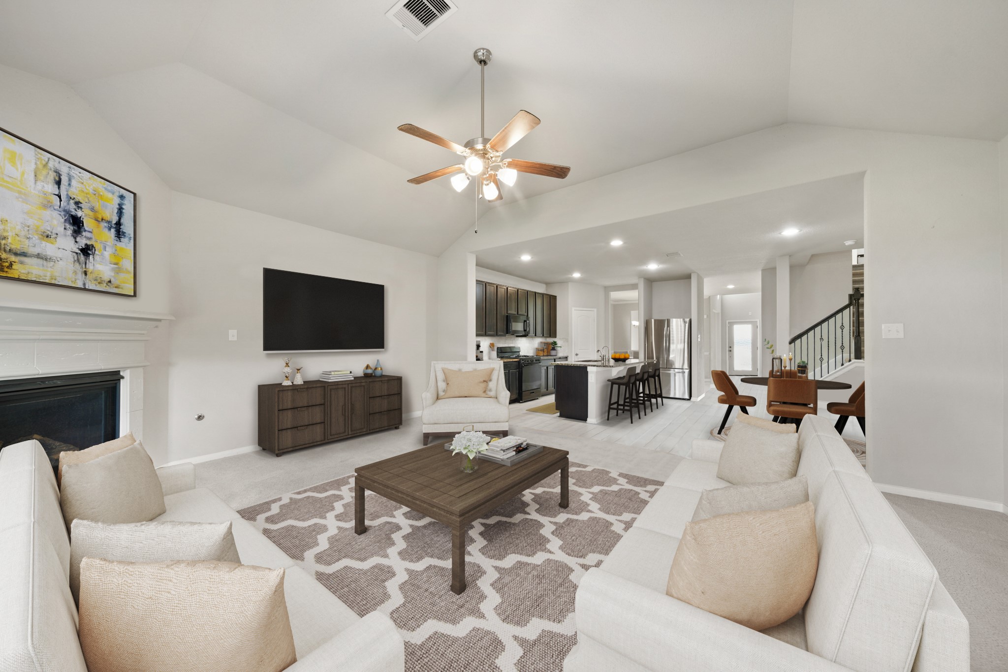 8802 Mallow Rose Way Rosharon, TX 77583 - Photo 13 of 29 Virtually Staged: This living room is the perfect place to entertain family and friends.