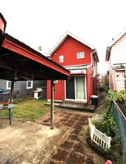 a view of a house with a patio