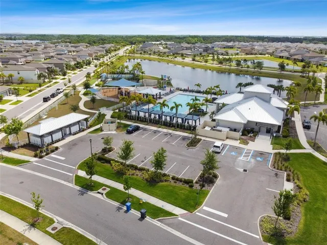 an aerial view of a city