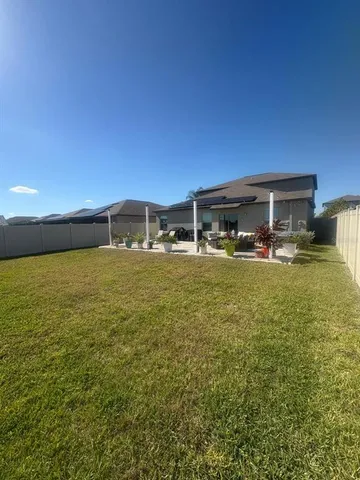 a view of a lake with a car parked