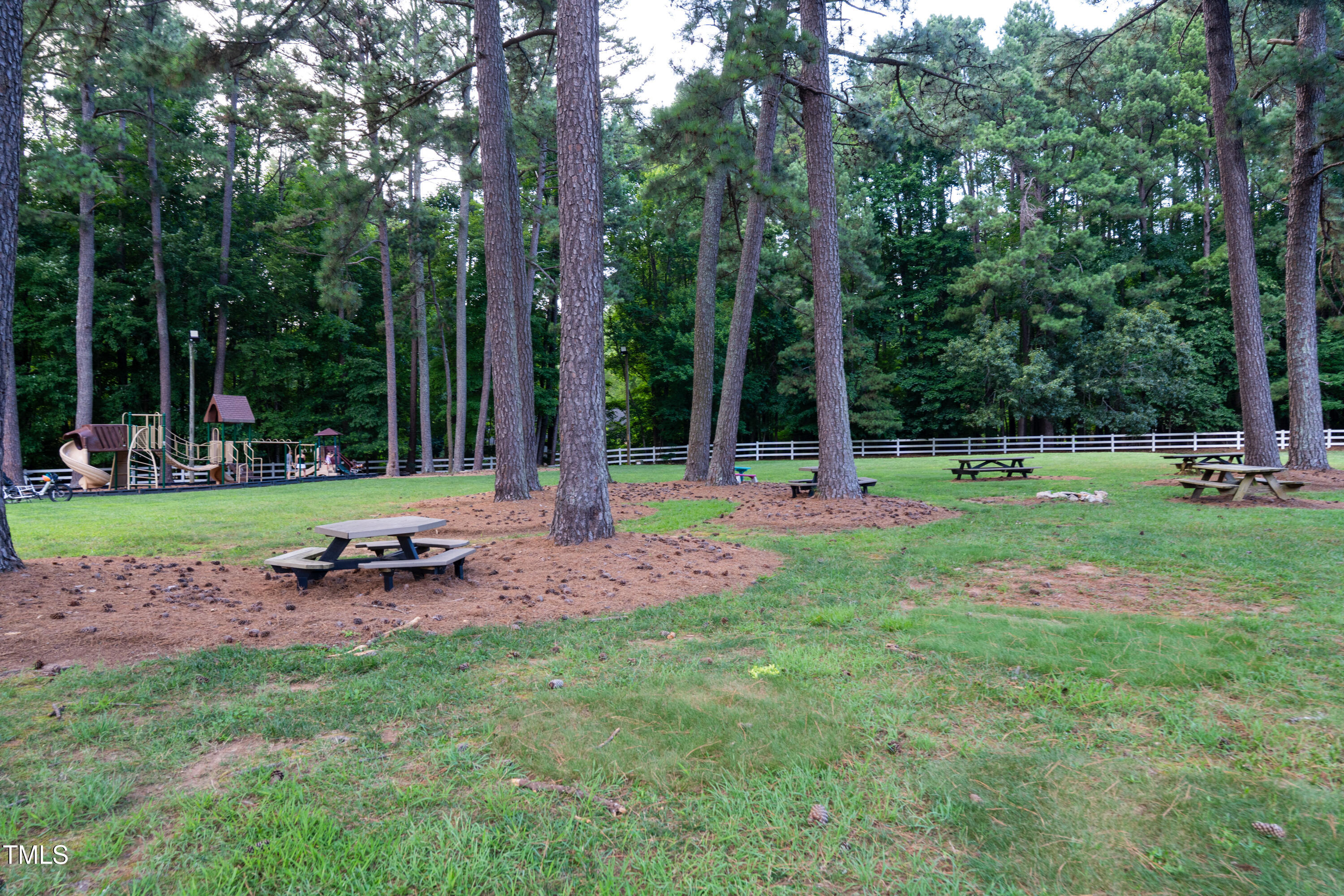 11619 Appaloosa Run West Raleigh, NC 27613 - Photo 54 of 57 a view of a park with swings and trees