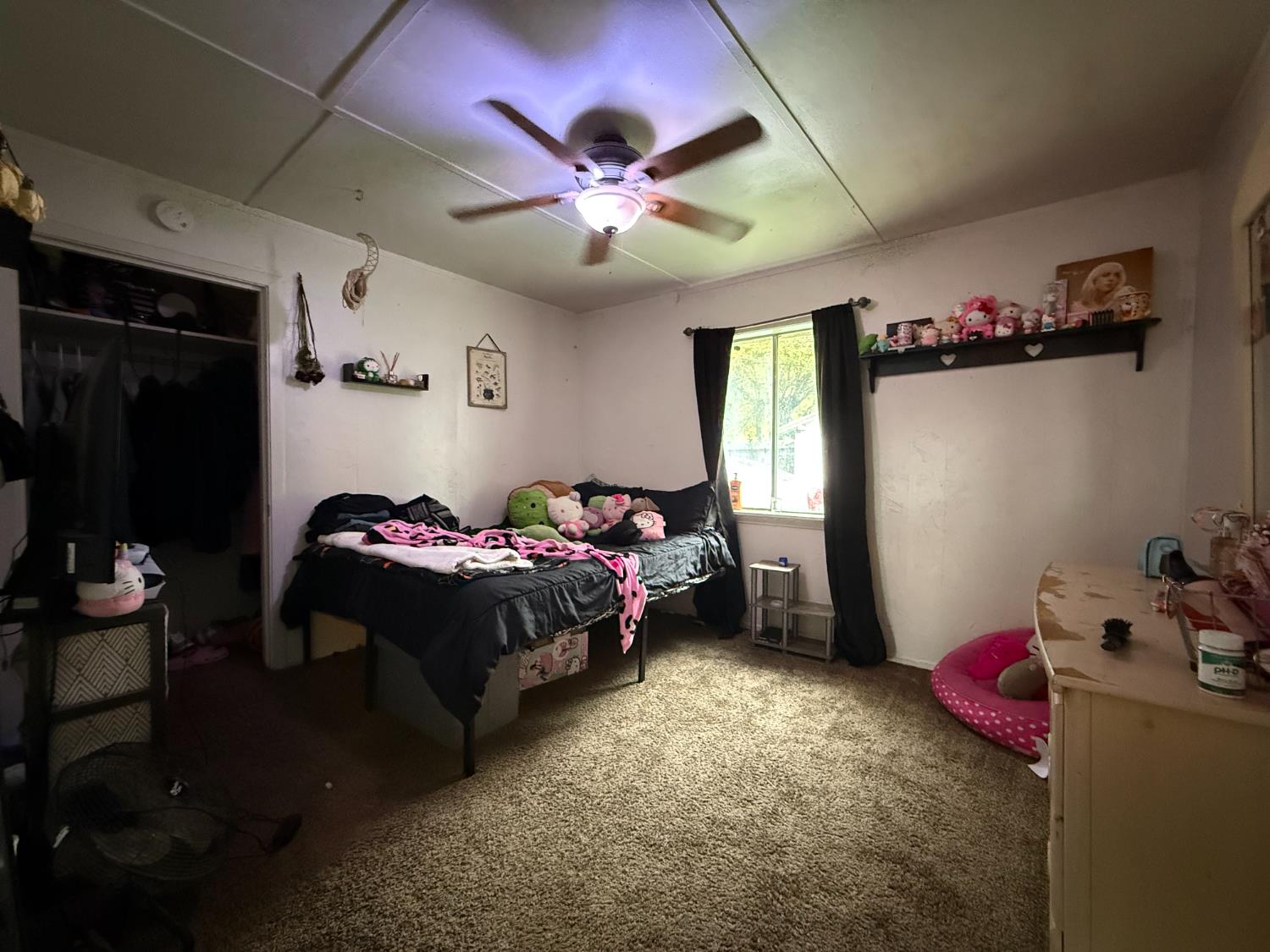 4621 Swanson Road Denair, CA 95316 - Photo 21 of 57 a bedroom with bed and a chandelier