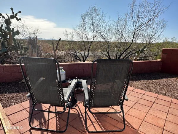 a view of outdoor space with seating