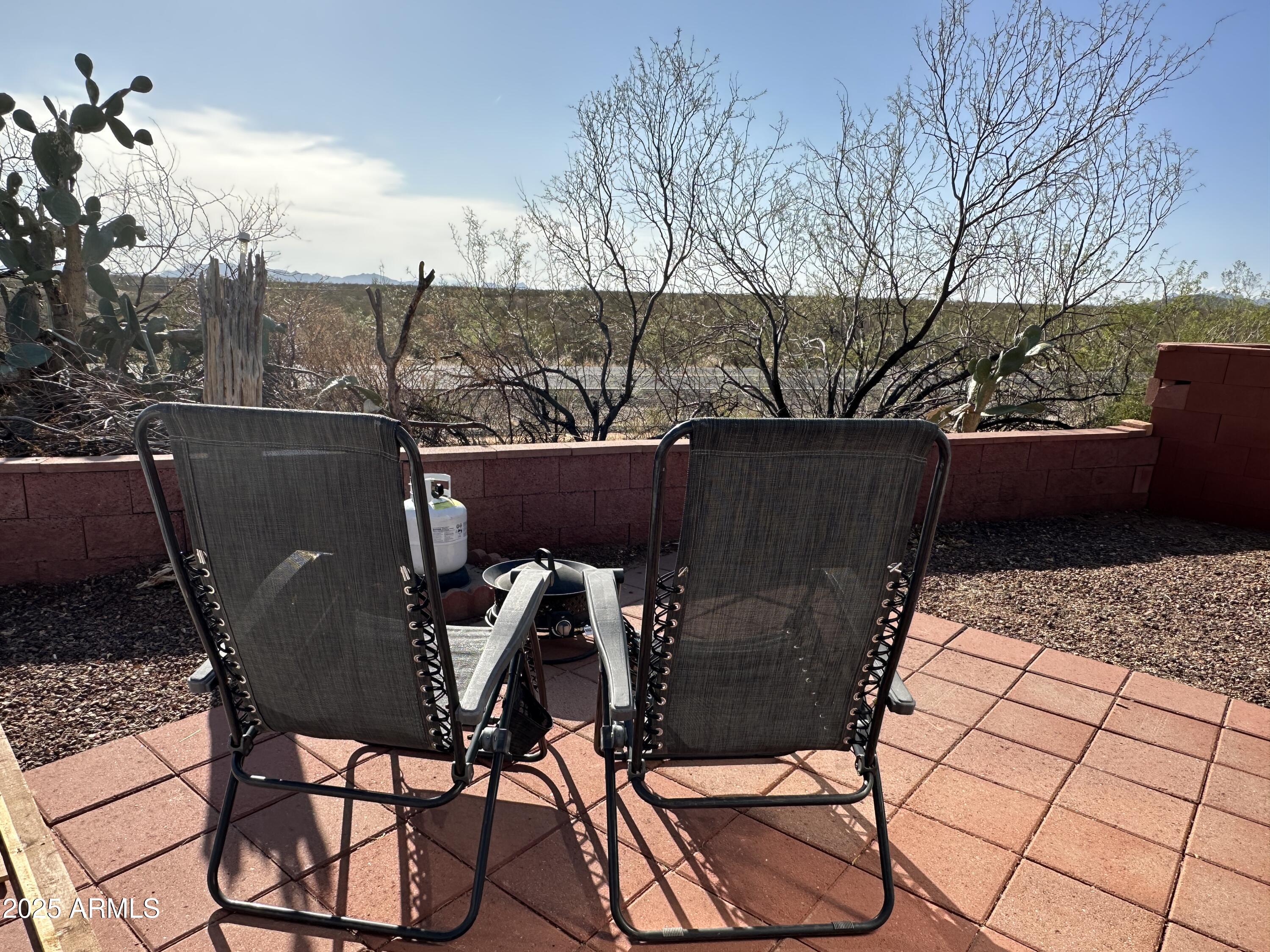 a view of outdoor space with seating