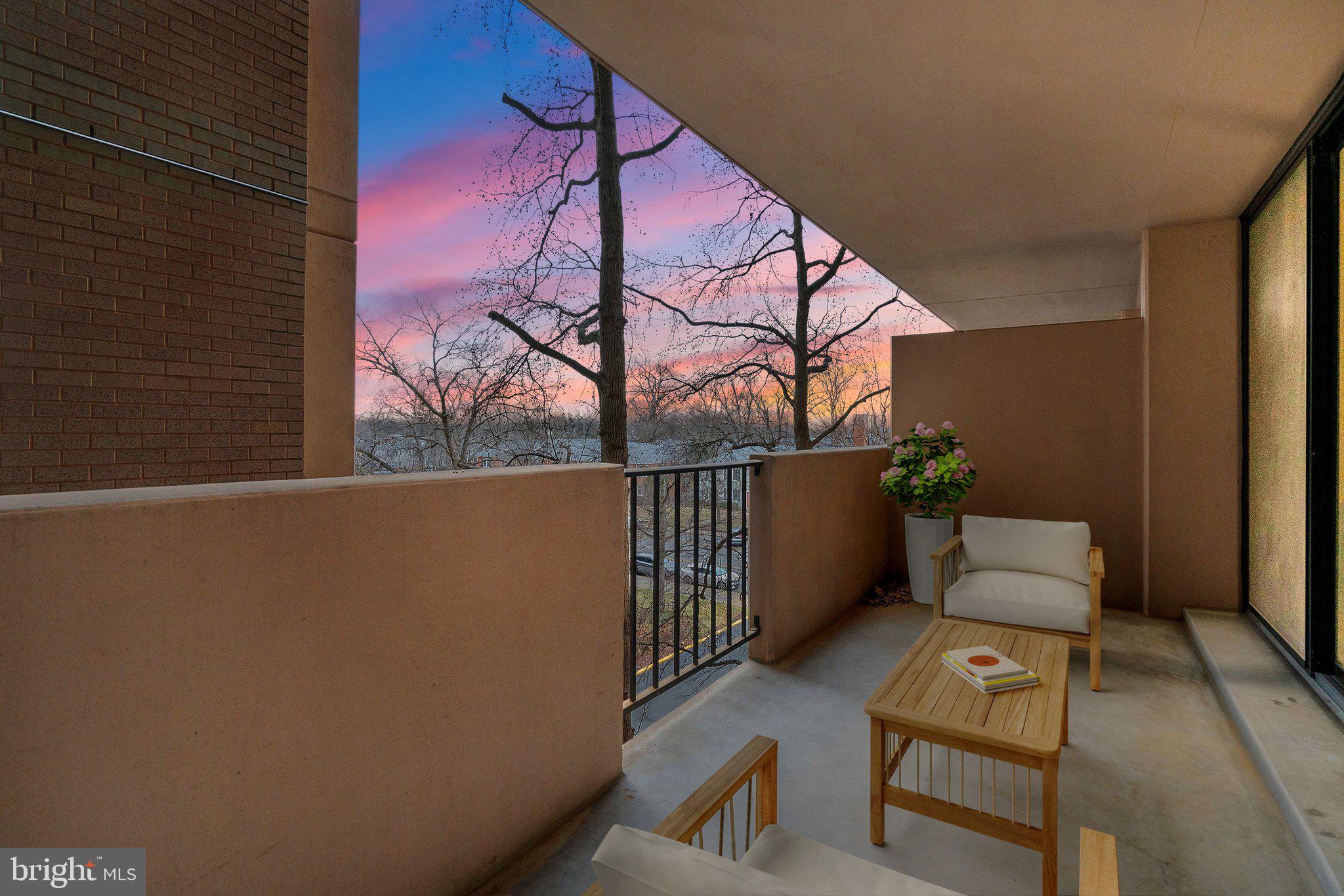 4141 North Henderson Road, Unit 303 Arlington, VA 22203 - Photo 2 of 37 Secluded Balcony for Relaxing and Entertaining.
