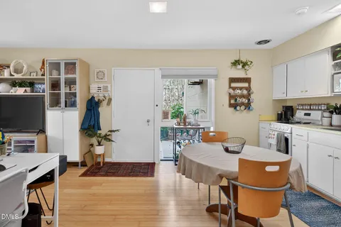 a view of yard along with trees