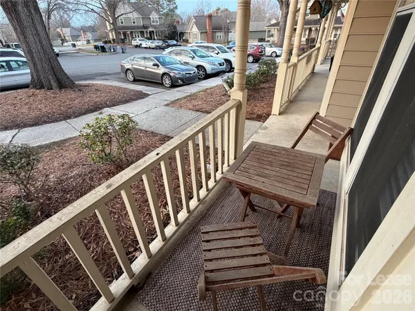 a view of city from balcony
