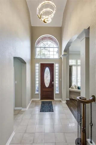 a view of a hallway with entryway