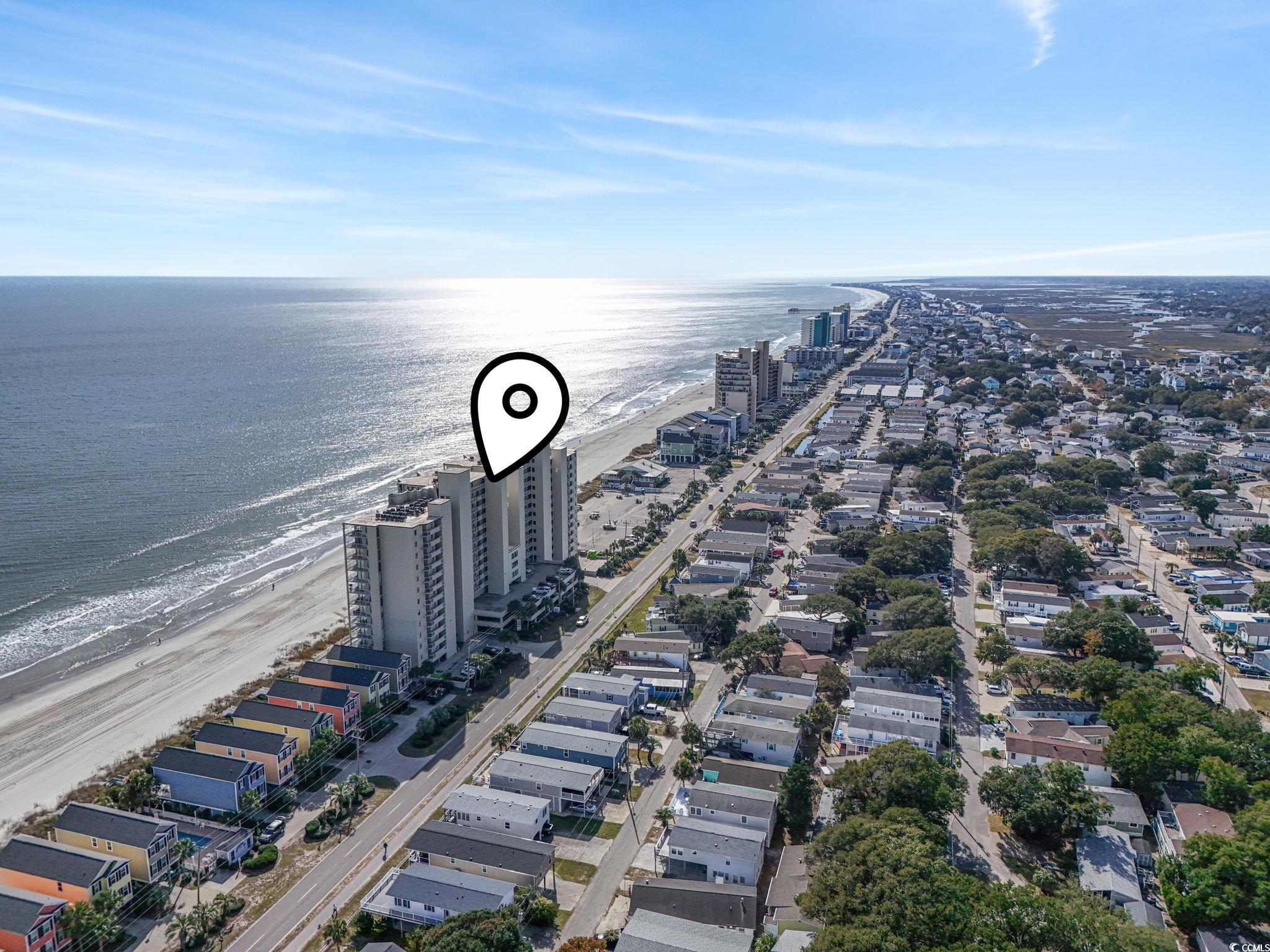 1990 North Waccamaw Drive, Unit 403 Murrells Inlet, SC 29576 - Photo 33 of 39 View of urban area featuring waterfront with a beach