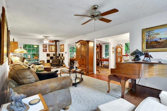 a view of a livingroom with furniture and toys
