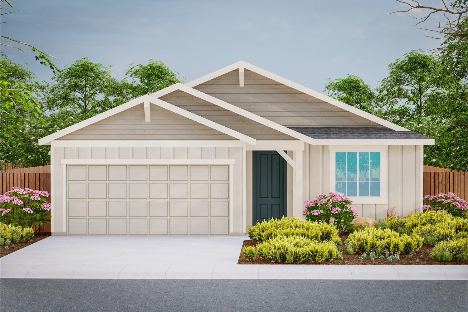 front view of a house with a small yard