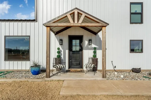 a view of a entryway door front of house