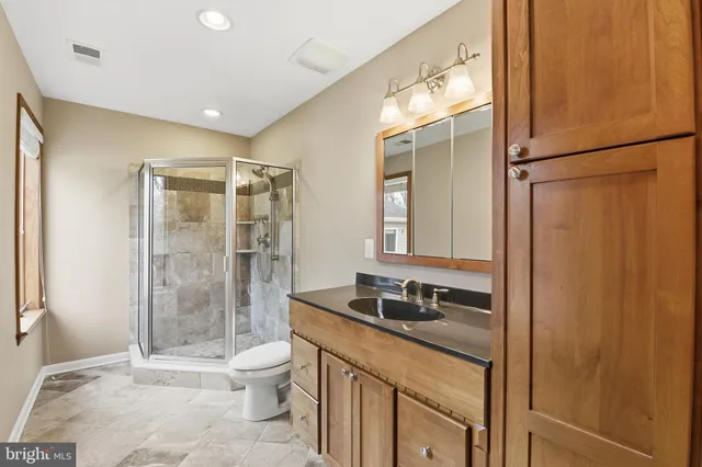 a view of a hallway with workspace