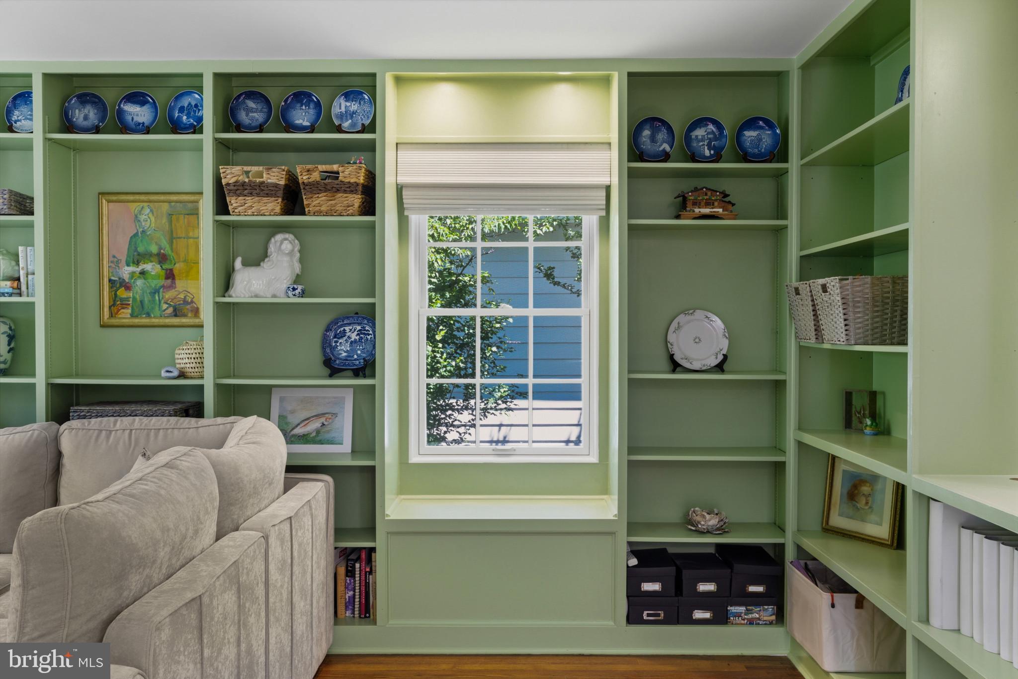1915 Dulaney Place Annapolis, MD 21409 - Photo 7 of 38 Living Room with Built-In Bookshelves