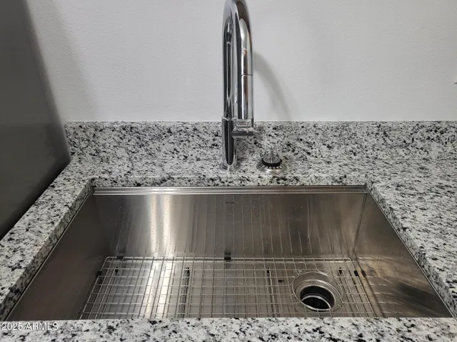 a close view of sink and tap