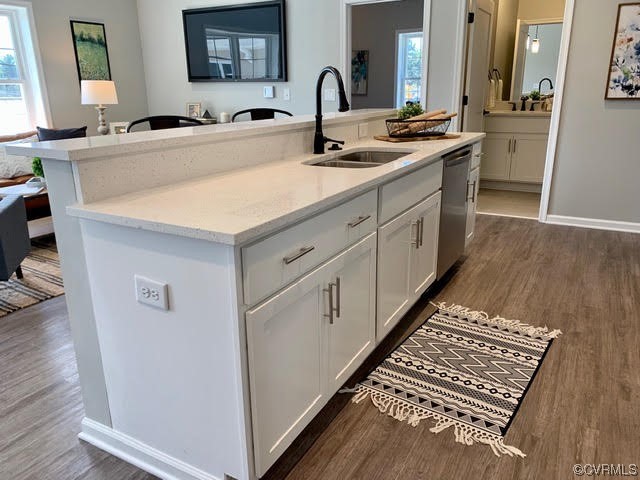 1504 Ewing Park Loop, Unit 203 Midlothian, VA 23113 - Photo 3 of 17 a kitchen with sink and mirror