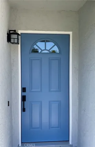 a view of front door
