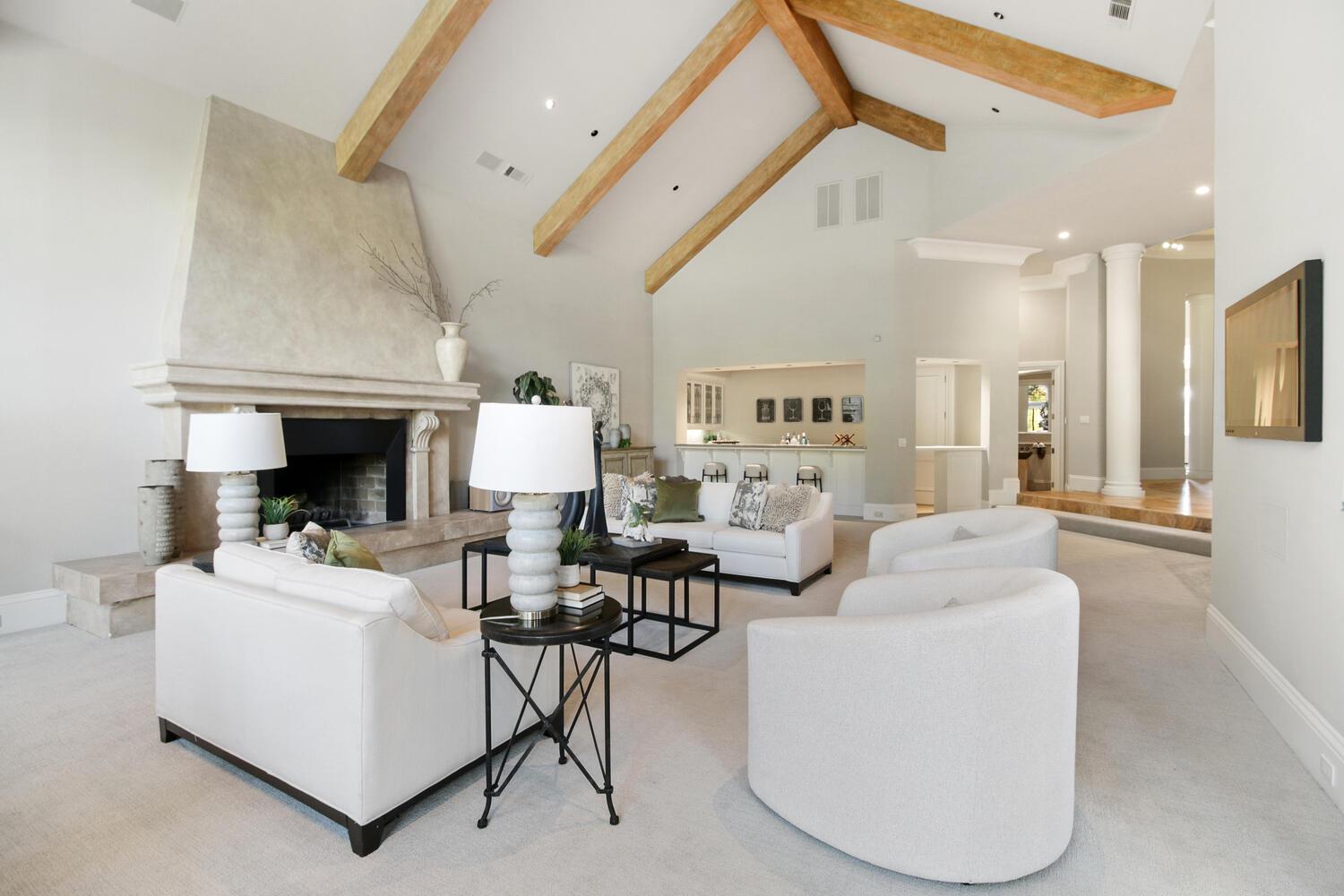 5001 Auburn Folsom Road Loomis, CA 95650 - Photo 26 of 99 a living room with furniture and a fireplace