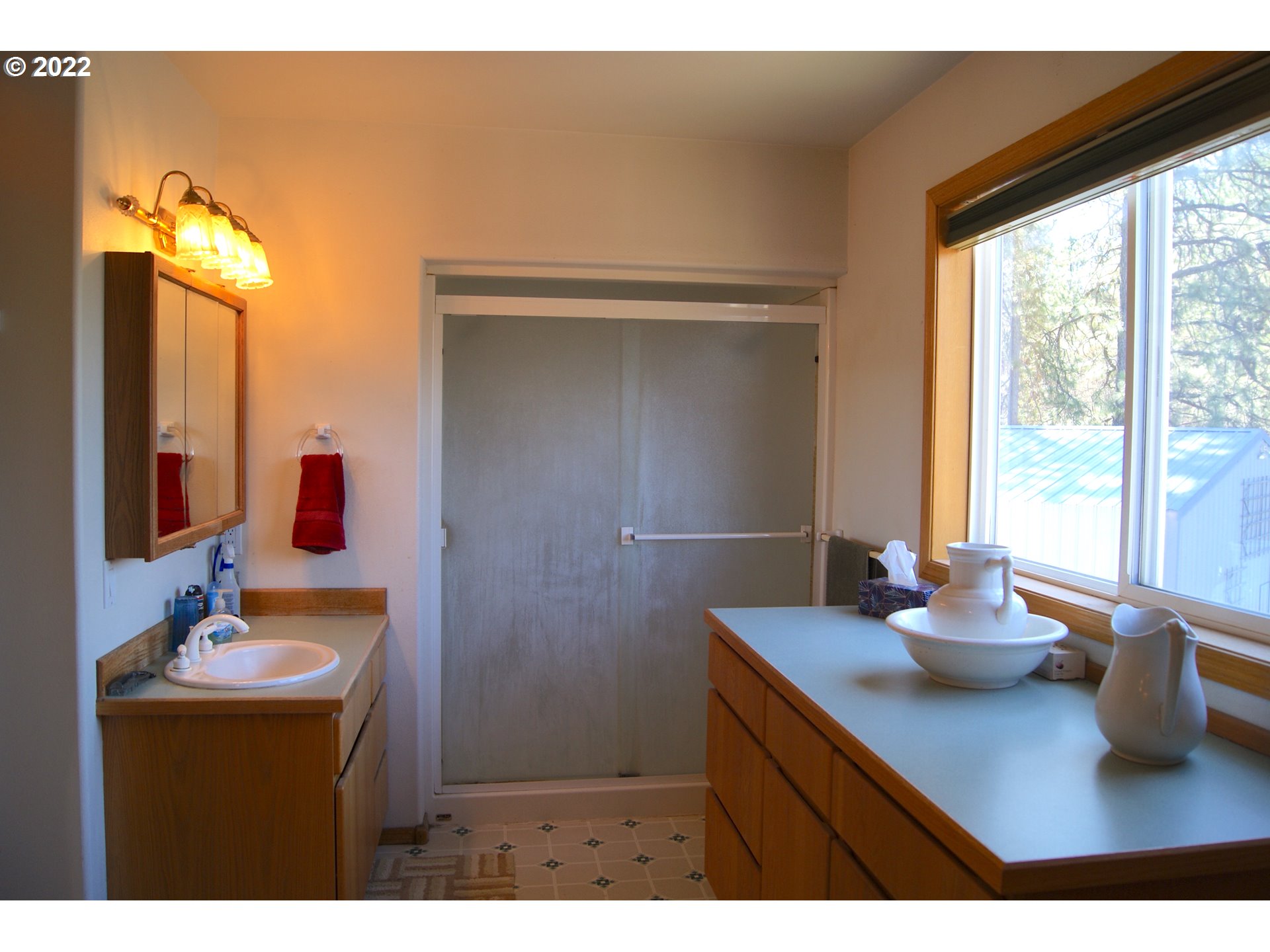 69398 County 1021 Road Pendleton, OR 97801 - Photo 11 of 28 a bathroom with a sink vanity and a mirror