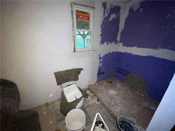 an empty room with a window