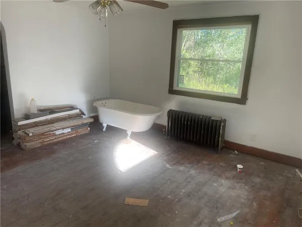 a view of a lake from a window