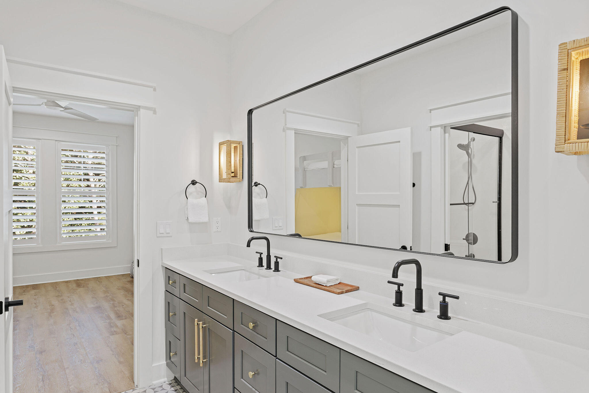 158 Brown Street Santa Rosa Beach, FL 32459 - Photo 31 of 46 a bathroom with a sink and a mirror