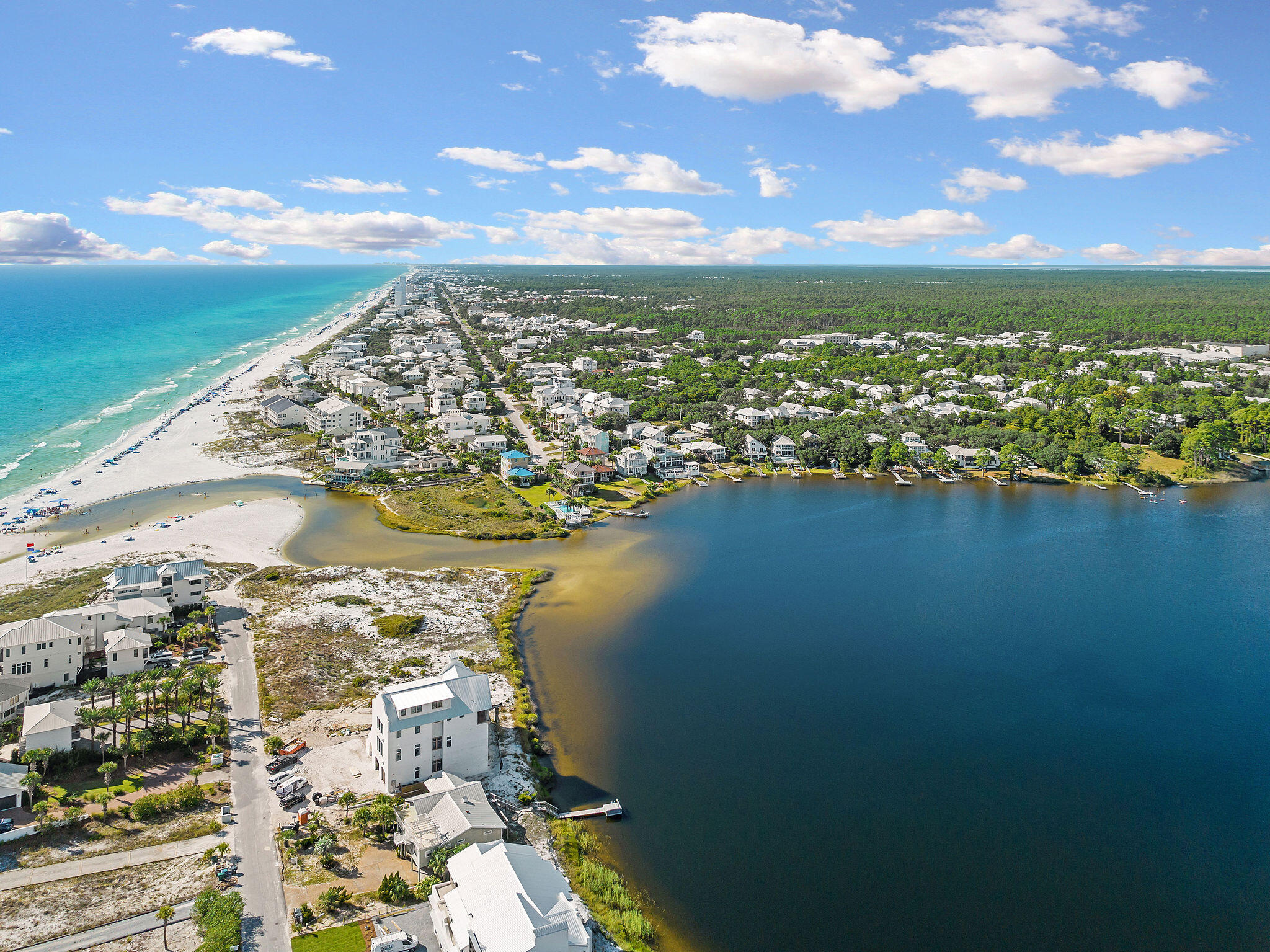 158 Brown Street Santa Rosa Beach, FL 32459 - Photo 43 of 46 a view of a city with ocean view