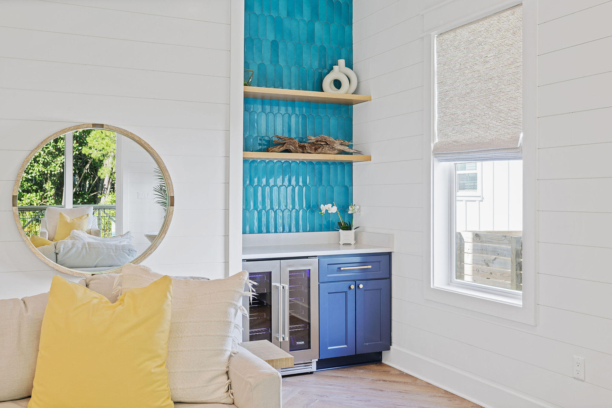 158 Brown Street Santa Rosa Beach, FL 32459 - Photo 7 of 46 a view of a kitchen with furniture and a wooden floor