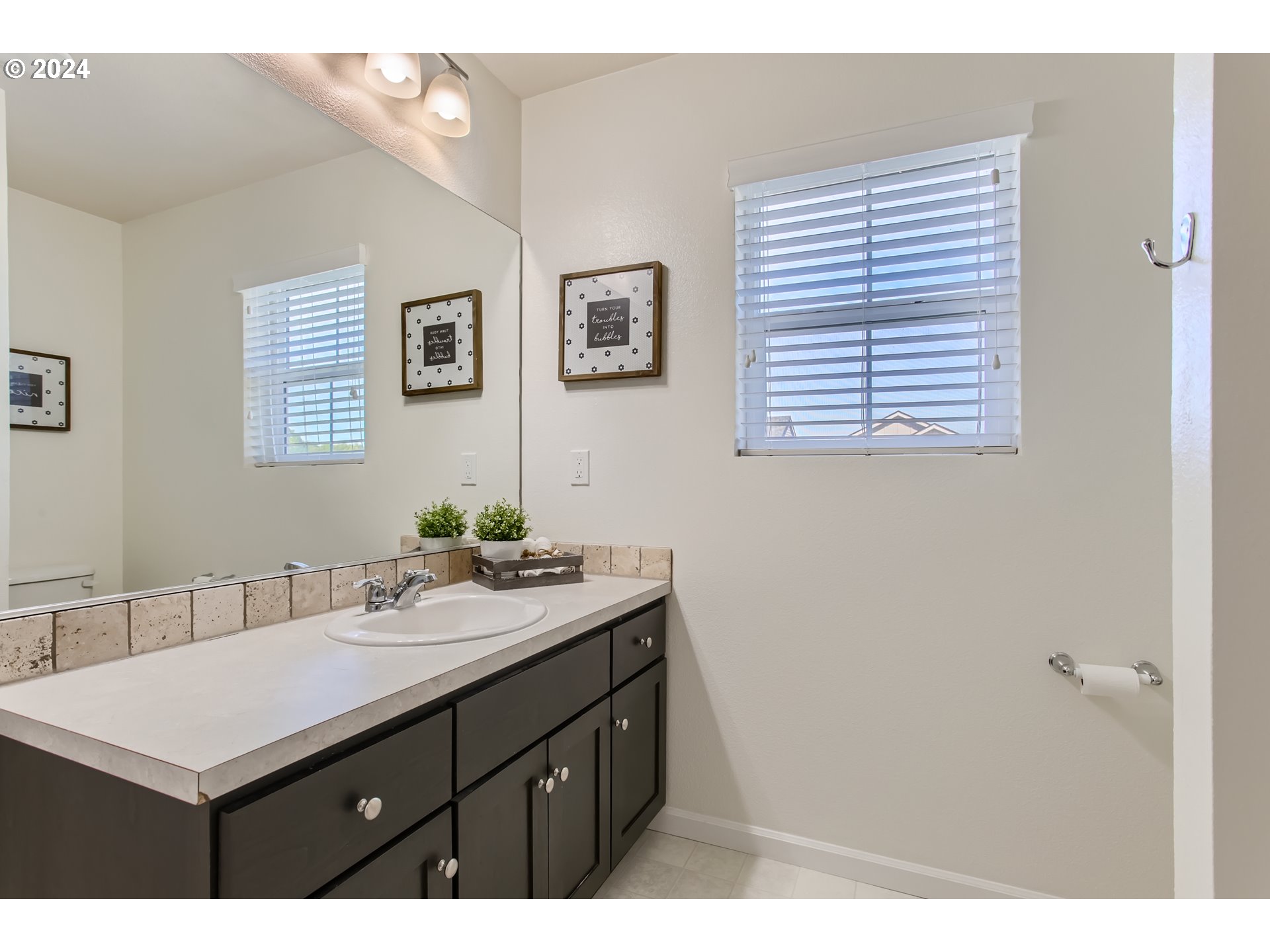 263 North 34th Court Ridgefield, WA 98642 - Photo 27 of 40 a bathroom with a sink and a mirror