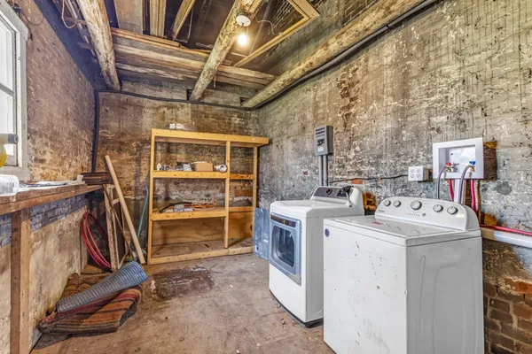 a view of a porch with furniture