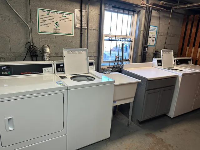 a room with dryer and washer